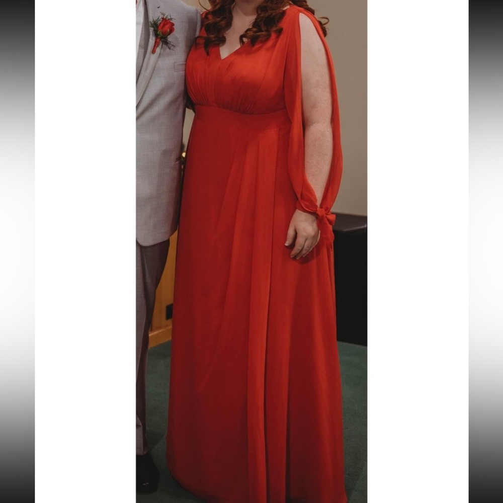 AZAZIE True Red Bridesmaid Dress